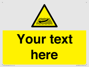 Custom Warning strong river flows